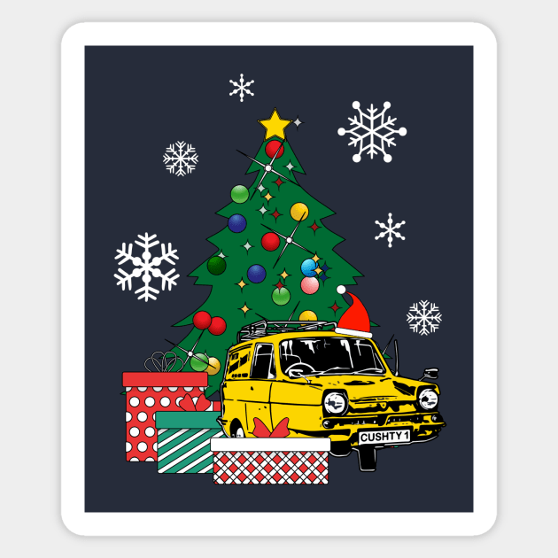 Only Fools And Horses Car Around The Christmas Tree Sticker by Nova5